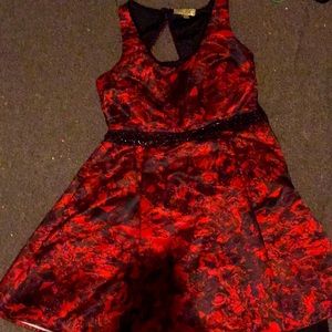 Beautiful floral red dress